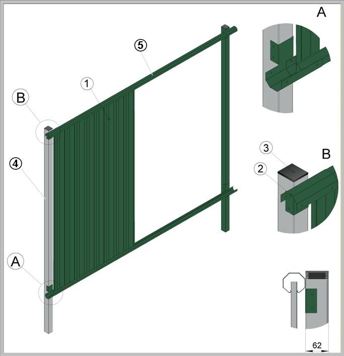 Варианты исполнения ограждения