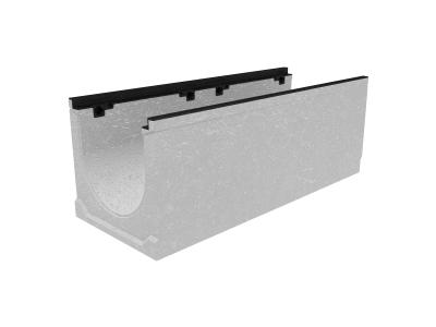 Лоток водоотводный бетонный коробчатый (СО-300мм), с чугунной насадкой КU 100.39,9 (30).37(30) - BGZ-S, № -5-0