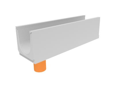 Лоток водоотводный бетонный коробчатый (СО-200мм), с водосливом КUв 100.26(20).28(22,5)-BGU, № 5-0