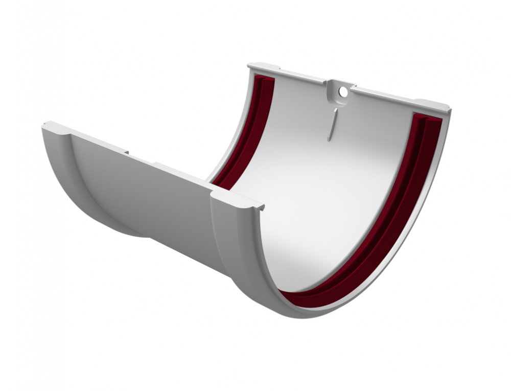 Соединитель желобов ПВХ Стандарт напрямую со склада завода в Челябинске. Гарантируем низкую цену! Соединитель желобов ПВХ Стандарт