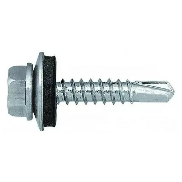 Саморез кровельный с шестигранной головкой и шайбой с EPDM прокладкой 4,8x19