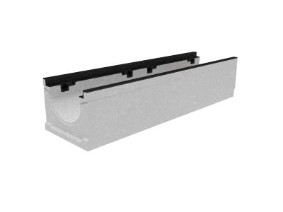 Лоток водоотводный бетонный коробчатый (СО-200мм), с чугунной насадкой КU 100.29,8 (20).22(15) - BGZ-S, № -15-0