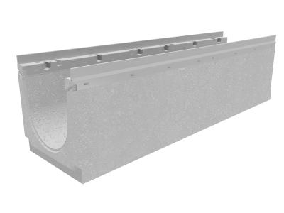 Лоток водоотводный бетонный коробчатый (СО-200мм), с оцинкованной насадкой КU 100.26,3 (20).28(22,5) - BGU-Z, № 0