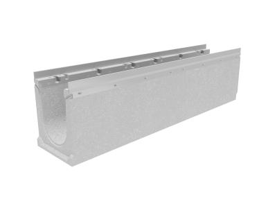 Лоток водоотводный бетонный коробчатый (СО-150мм), с оцинкованной насадкой КU 100.21,3 (15).26,5(22,5)-BGU-Z, № 10-0