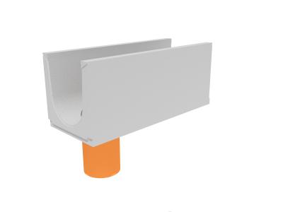 Лоток водоотводный бетонный коробчатый (СО-300мм), с водосливом КUв 100.39,4(30).42(35) - BGU, № 5-0