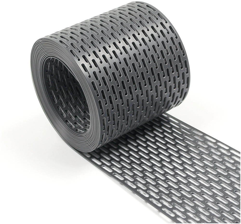 Вентиляционная лента D-bork ПВХ-лента карниза 100х 5000 мм коричневая, графит, белая