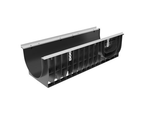 Лоток водоотводный Gidrolica Super ЛВ-30.38.29,6 - пластиковый, кл. Е600 напрямую со склада завода в Челябинске. Гарантируем низкую цену! Лоток водоотводный Gidrolica Super ЛВ-30.38.29,6 - пластиковый, кл. Е600