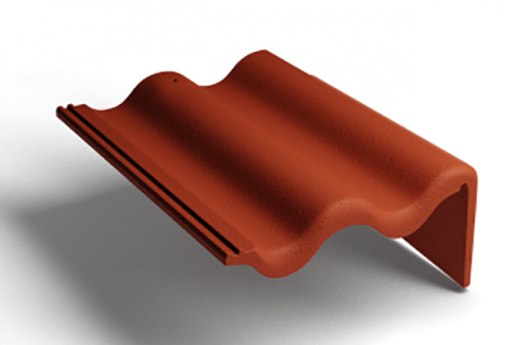 Боковая черепица, правая, серия Classic кирпично-красный