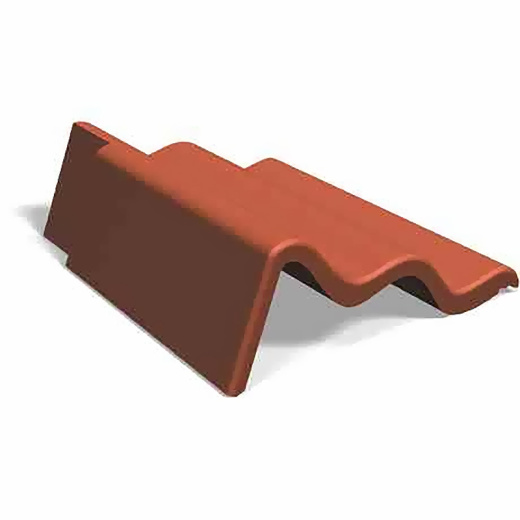 Боковая черепица, левая, серия Classic кирпично-красный